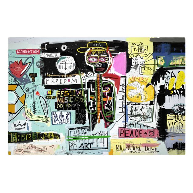 Tavlor färgglada Abstract Graffiti Art