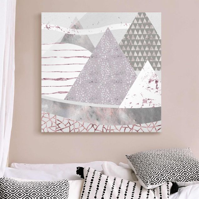 Kök dekoration Abstract Mountain Landscape Pastel Pattern