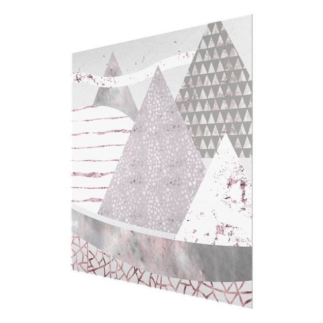 Tavlor abstrakt Abstract Mountain Landscape Pastel Pattern