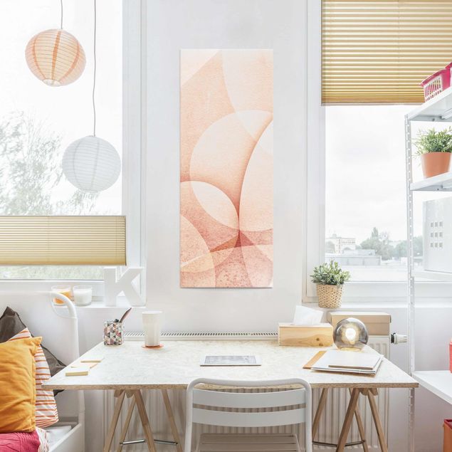 Tavlor mönster Abstract Graphics In Peach-Colour