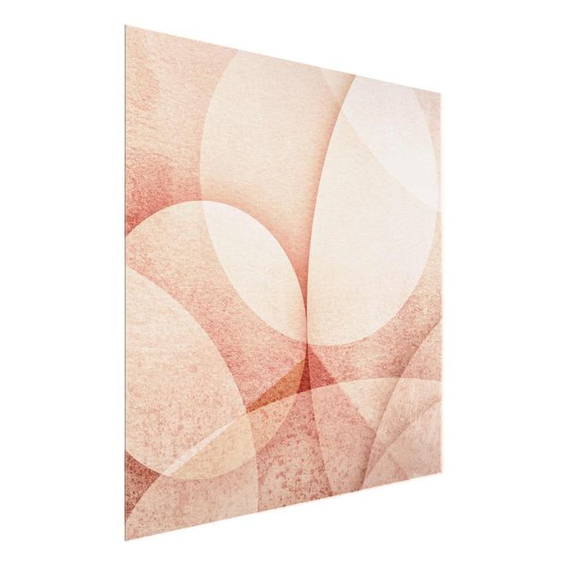 Tavlor abstrakt Abstract Graphics In Peach-Colour