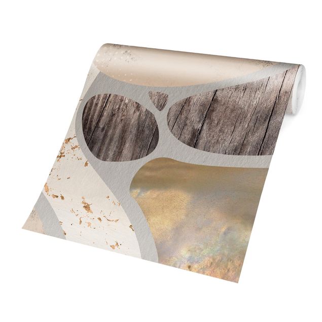 Fototapeter beige Abstract Quarry Pastel Pattern