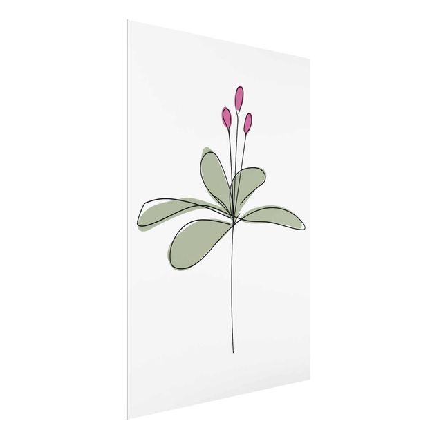 Glastavlor blommor  Lily Line Art