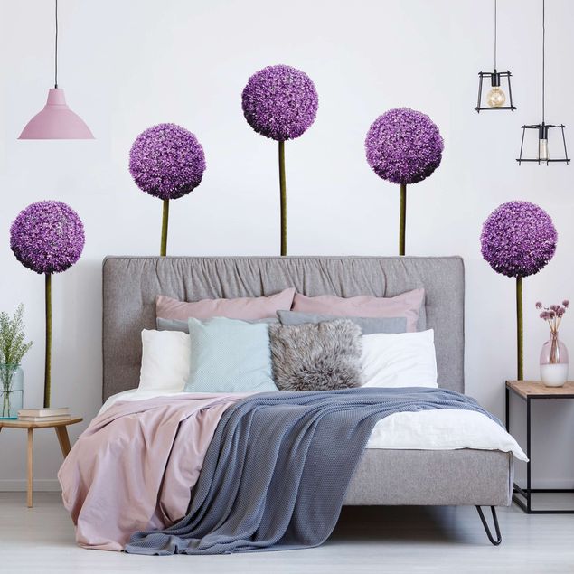autocolantes decorativos parede Allium Ball Blossoms Set of 5