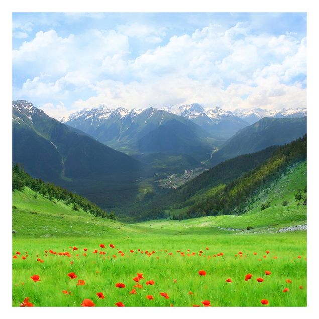 Fototapeter landskap Alpine Meadow
