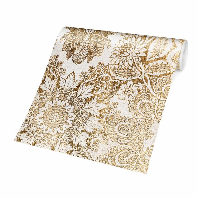 Tapeter Antique Baroque Wallpaper In Gold