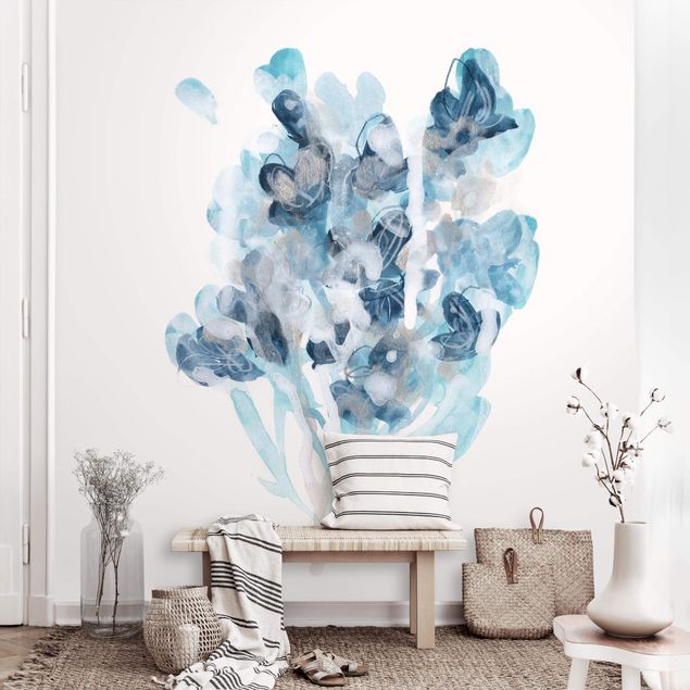 Kök dekoration Watercolour Bouquet With Blue Shades