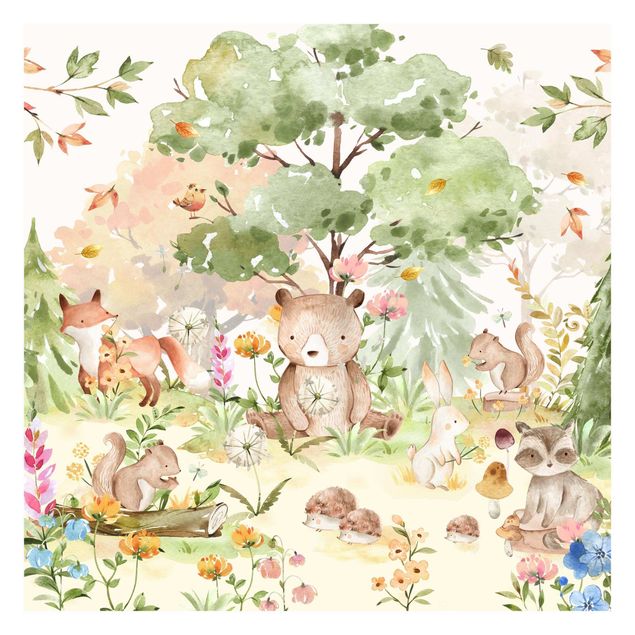 Tapeter Watercolour Forest Animals