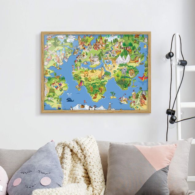 Inredning av barnrum Great and Funny Worldmap