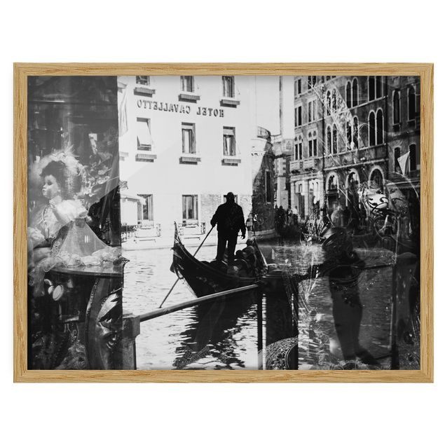 Tavlor med ram vintage Venice Reflections