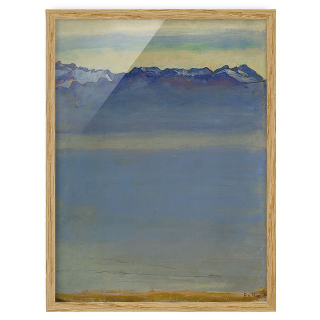 Konststilar Ferdinand Hodler - Lake Geneva with Savoyer Alps
