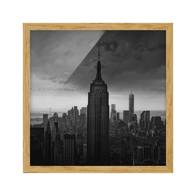 Tavlor arkitektur och skyline New York Rockefeller View