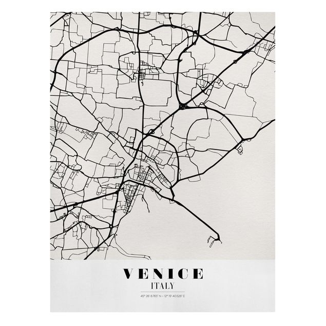 Tavlor världskartor Venice City Map - Classic