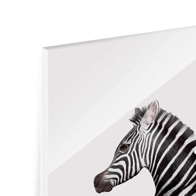 Glastavlor djur Seahorse With Zebra Stripes