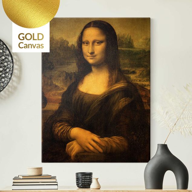 Canvastavlor hundar Leonardo da Vinci - Mona Lisa