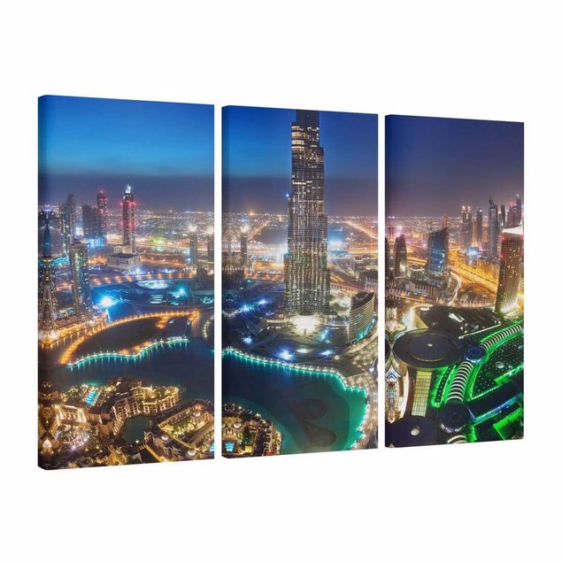 Tavlor arkitektur och skyline Dubai Marina