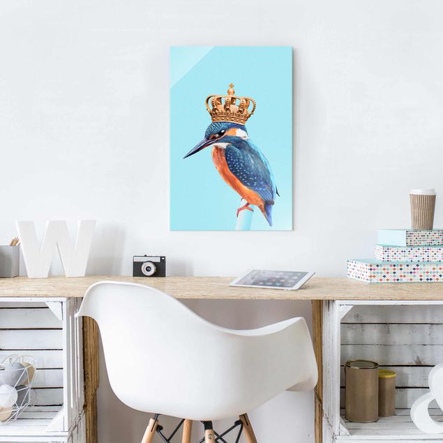 Kök dekoration Kingfisher With Crown