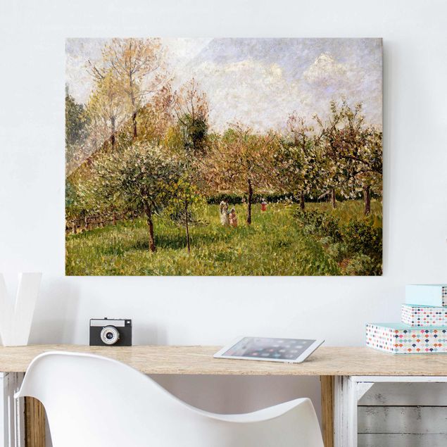 Tavlor träd Camille Pissarro - Spring In Eragny