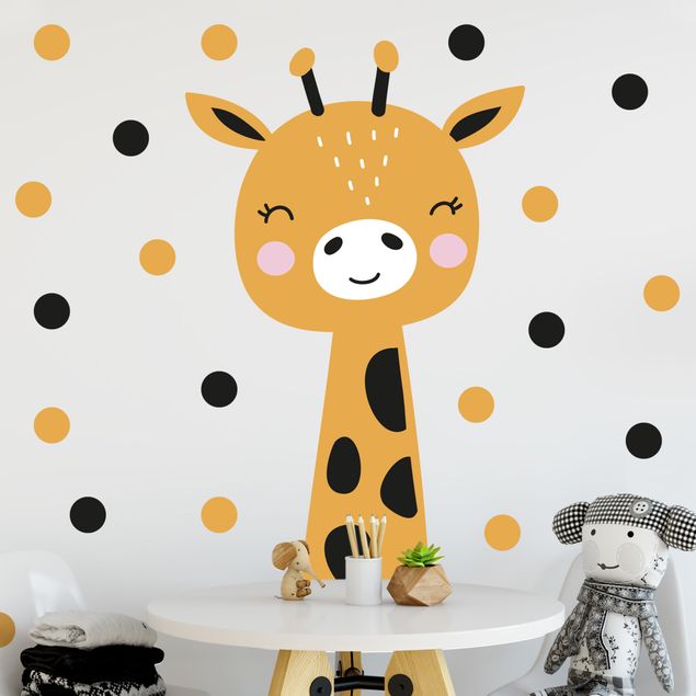 Autocolantes de parede girafas Baby Giraffe