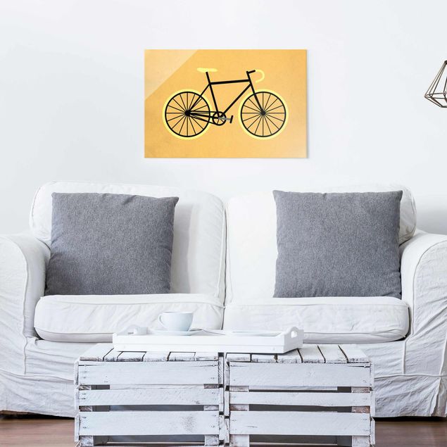 Tavlor konstutskrifter Bicycle In Yellow