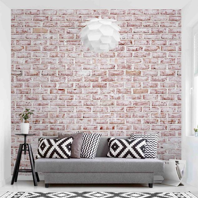 Kök dekoration Brick Wall Shabby Painted White