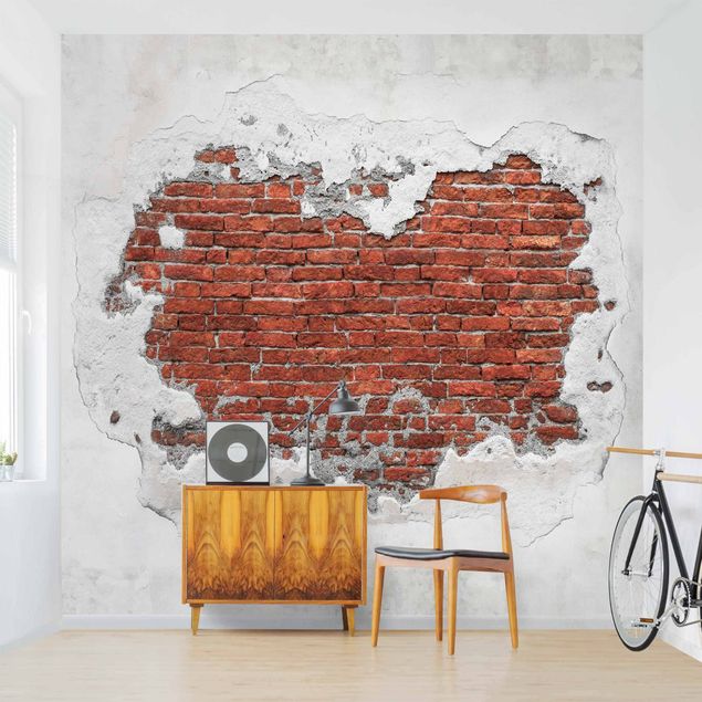 Kök dekoration Brick Wall Shabby Plaster