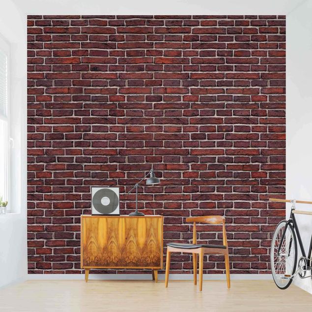 Fototapeter 3D Brick Wall Red