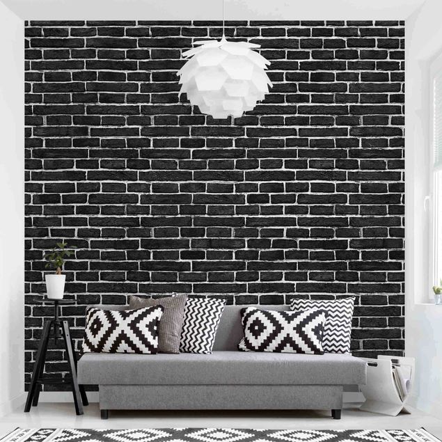 Kök dekoration Brick Wall Black
