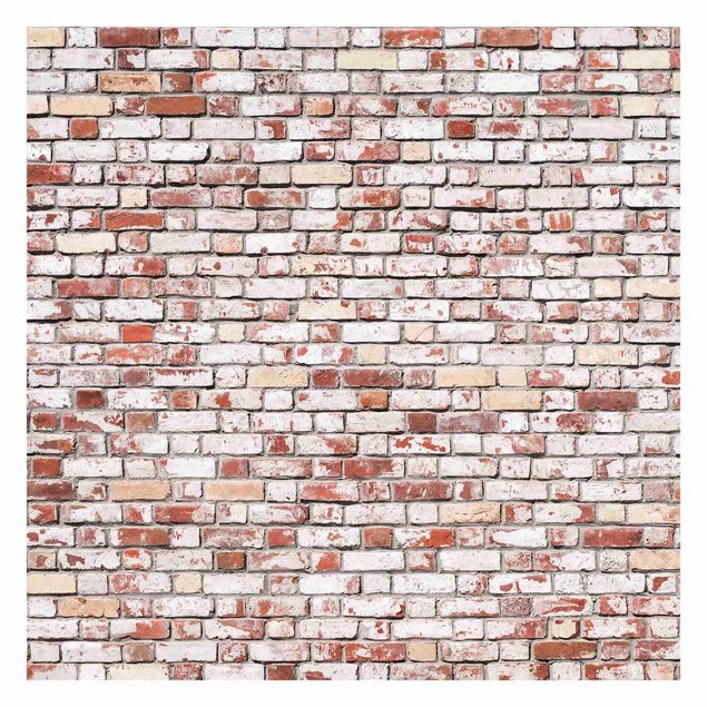 Fototapeter beige Brick Wall Shabby Rustic
