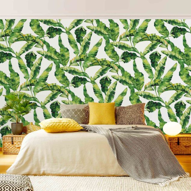 Kök dekoration Banana Leaf Watercolour Pattern