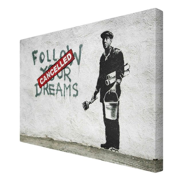 Canvastavlor Follow Your Dreams - Brandalised ft. Graffiti by Banksy