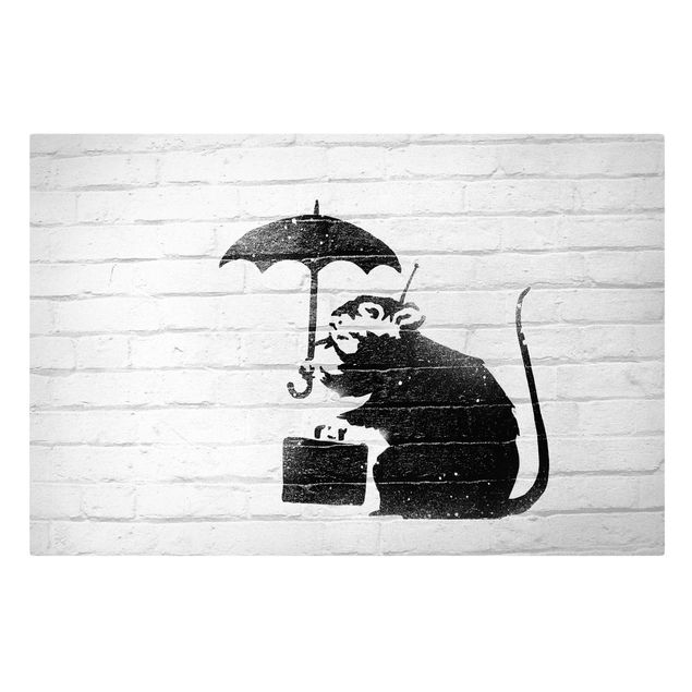 Tavlor Banksy - Rat With Umbrella