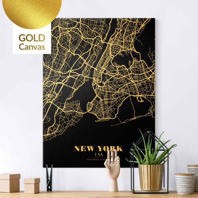 Tavlor New York New York City Map - Classic Black