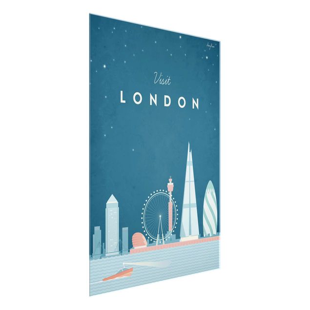 Glastavlor arkitektur och skyline Travel Poster - London