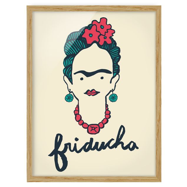 Tavlor med ram blommor  Frida Kahlo - Friducha