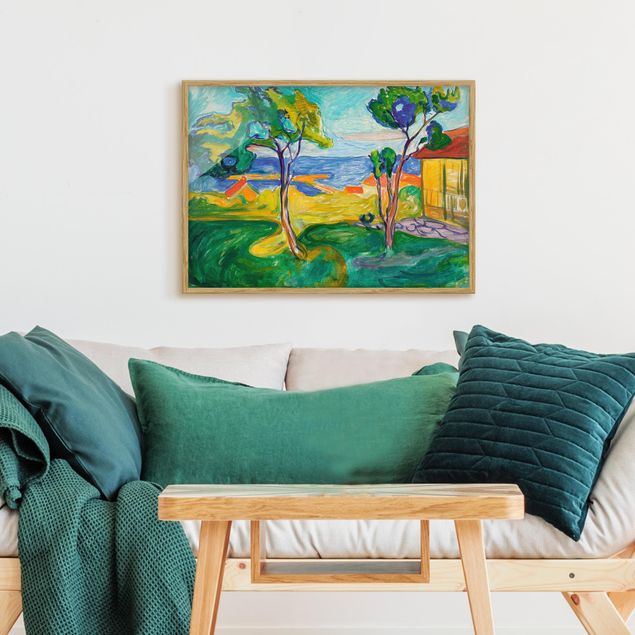 Tavlor med ram konstutskrifter Edvard Munch - The Garden In Åsgårdstrand