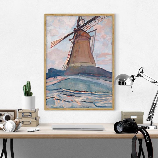 Tavlor med ram konstutskrifter Piet Mondrian - Windmill