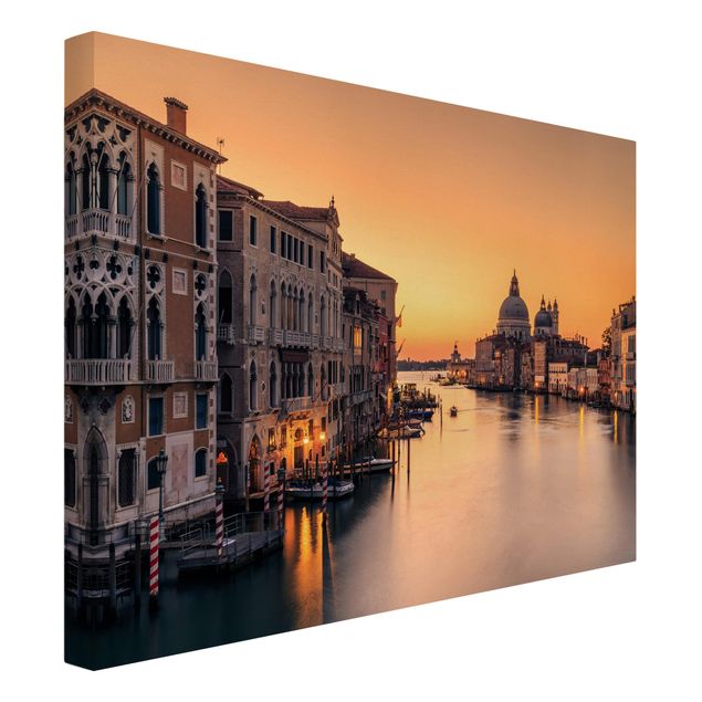 Canvastavlor solnedgångar Golden Venice