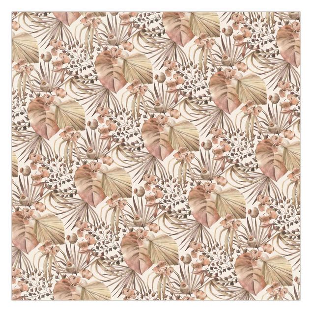 Tapeter Beige Palm Leaves