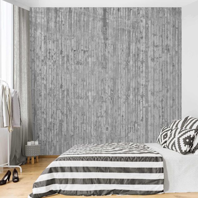 Tapeter remsor Concrete Look Wallpaper With Stripes
