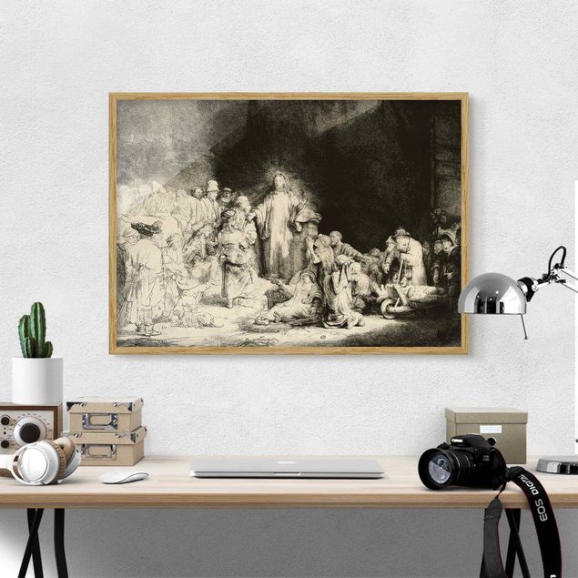 Kök dekoration Rembrandt van Rijn - Christ healing the Sick. The Hundred Guilder