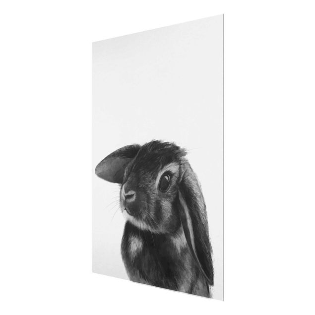 Tavlor svart och vitt Illustration Rabbit Black And White Drawing
