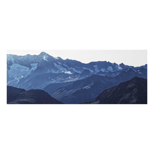Glastavlor landskap Panoramic View Of Blue Mountains