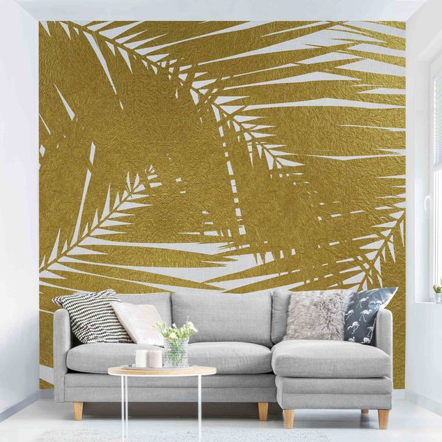 Kök dekoration View Through Golden Palm Leaves