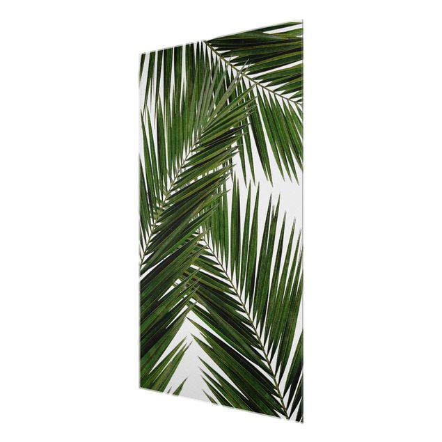 Tavlor grön View Through Green Palm Leaves