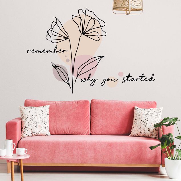 autocolantes decorativos parede Flower - Remember Why You started