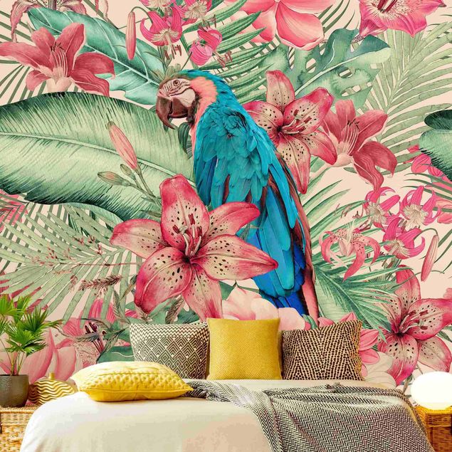 Kök dekoration Floral Paradise Tropical Parrot