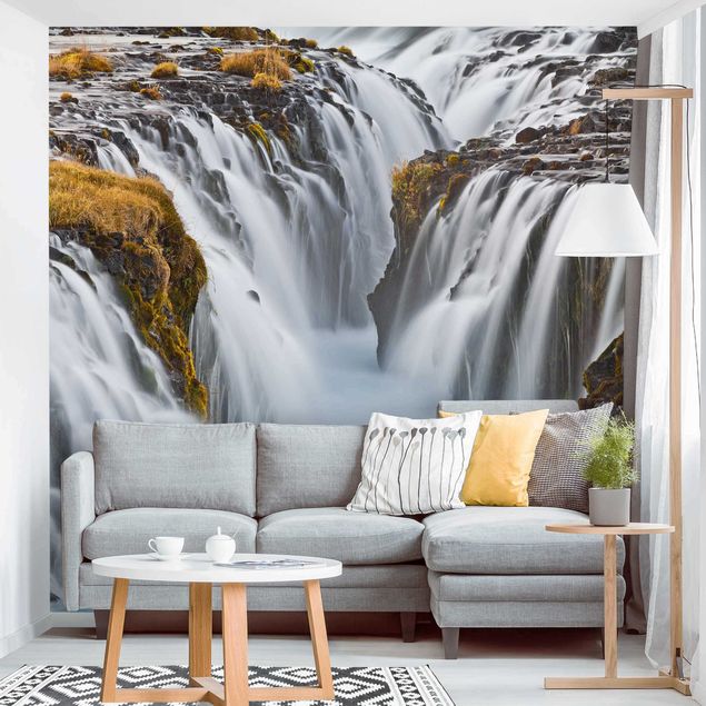 Fototapeter vattenfall Brúarfoss Waterfall In Iceland