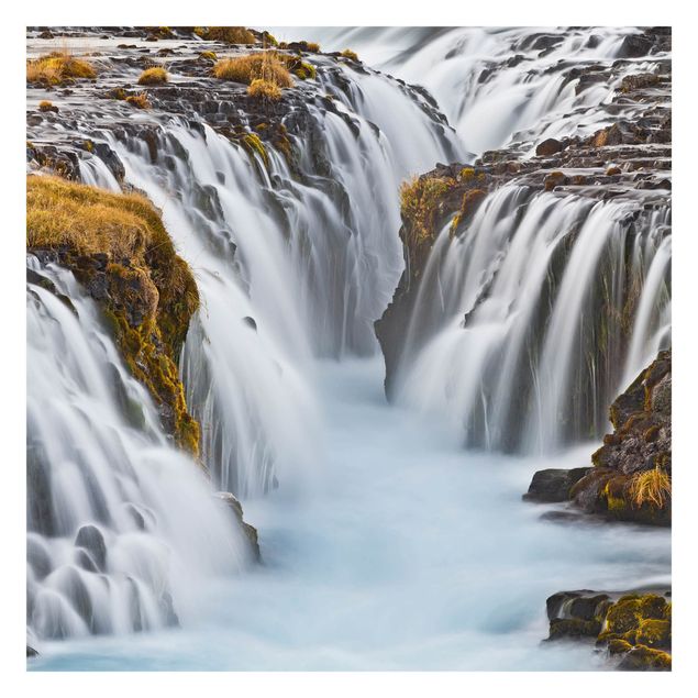 Fototapeter vit Brúarfoss Waterfall In Iceland