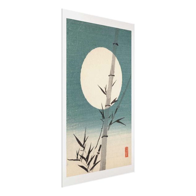 Glastavlor landskap Japanese Drawing Bamboo And Moon